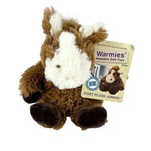 Warmies Horse Junior Cozy Plush Heatable Stuffed Animal Scented Lavender Brown